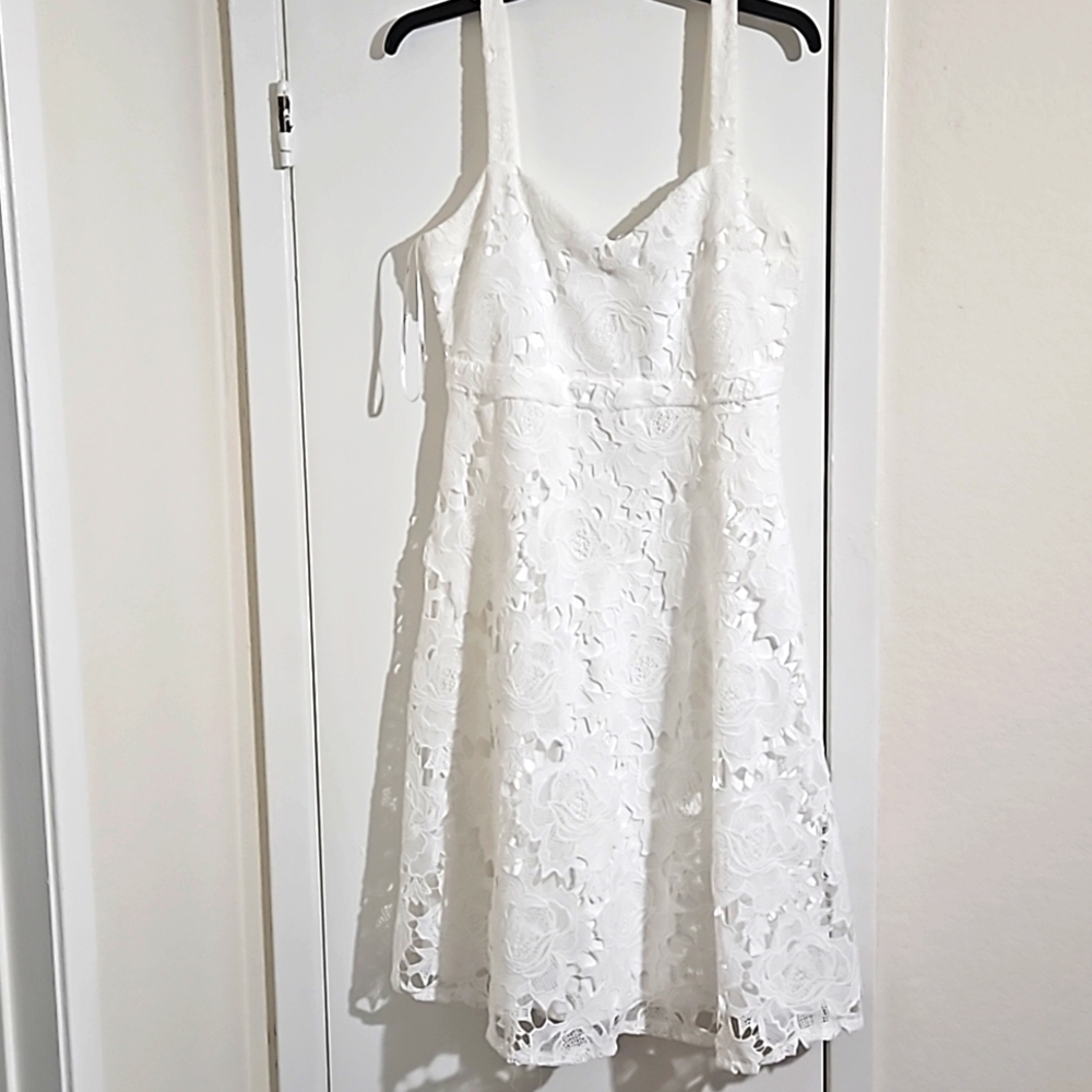 Lulus White Lace Dress , size XL